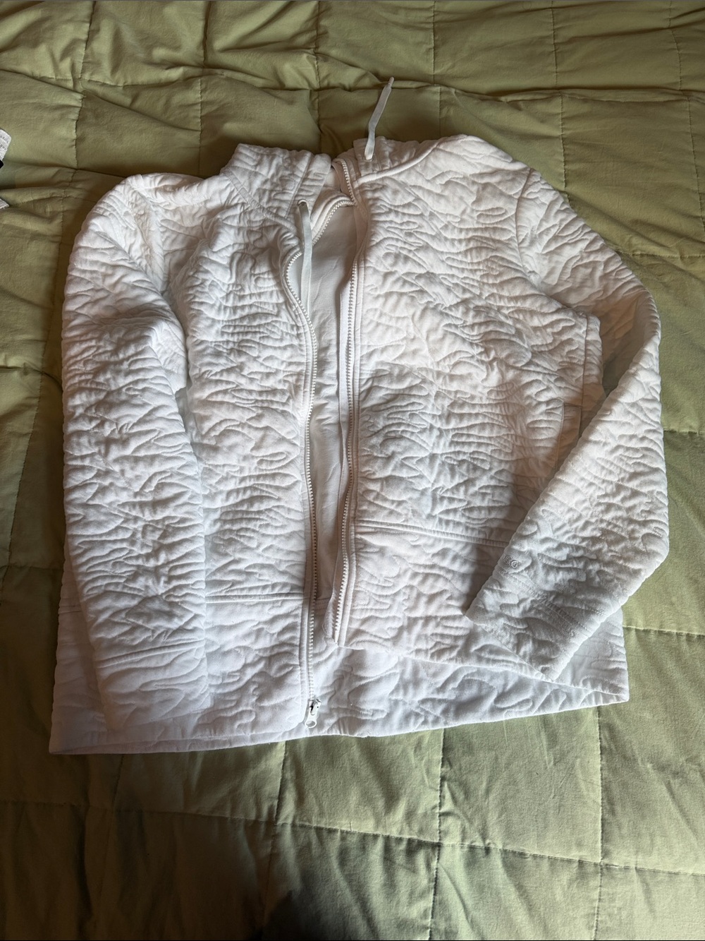 DSG White Quilted Puffer Jacket for Kids